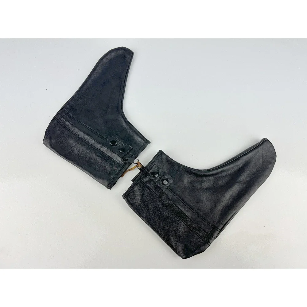 MMC Khuffain Khuff Black Leather Prayer Socks Size 6 Zipper Snap Multan Pakistan